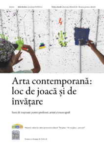 Coperta ghidului „Arta contemporană: loc de joacă și de învățare”