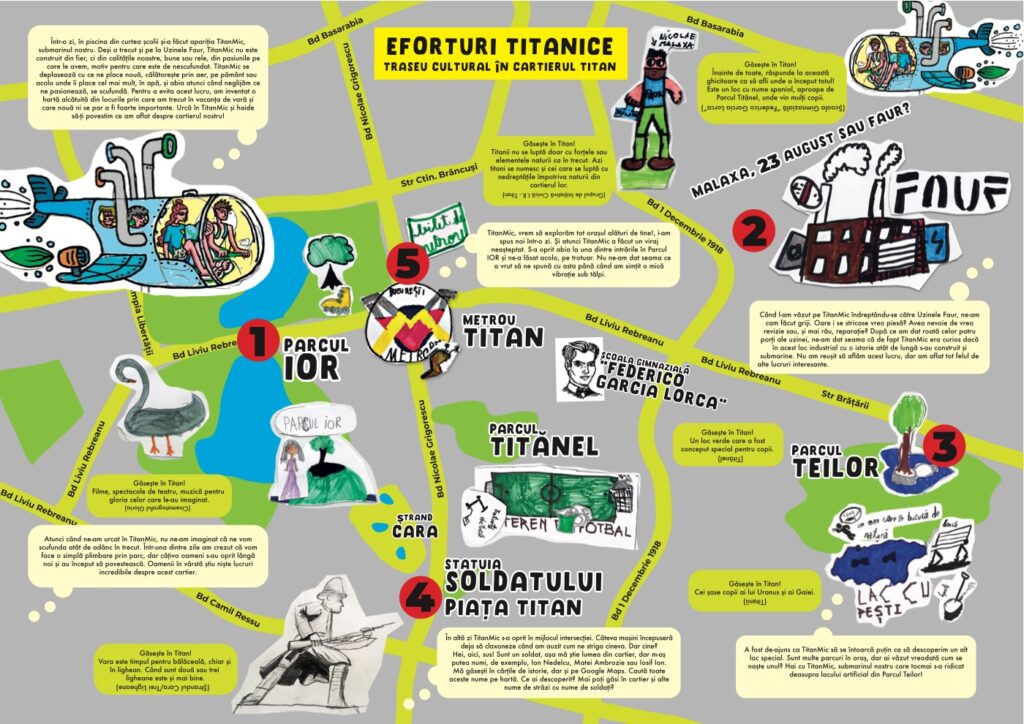 Două trasee culturale în cartierul Titan: Eforturi titanice și Relaxarea titanilor